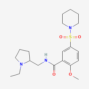 N-[(1-ethylpyrrolidin-2-yl)methyl][2-methoxy-5-(piperidylsulfonyl)phenyl]carbo xamide