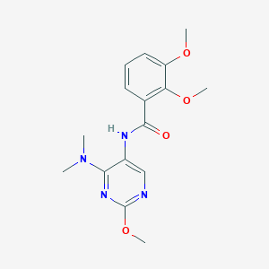 molecular formula C16H20N4O4 B2363442 N-(4-(dimethylamino)-2-methoxypyrimidin-5-yl)-2,3-dimethoxybenzamide CAS No. 1797815-63-4