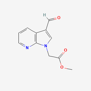 molecular formula C11H10N2O3 B2363446 methyl (3-formyl-1H-pyrrolo[2,3-b]pyridin-1-yl)acetate CAS No. 1324090-48-3