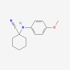 molecular formula C14H18N2O B2363447 1-((4-Methoxyphenyl)amino)cyclohexanecarbonitrile CAS No. 70441-14-4