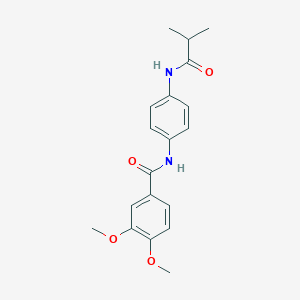 molecular formula C19H22N2O4 B236346 N-[4-(isobutyrylamino)phenyl]-3,4-dimethoxybenzamide 