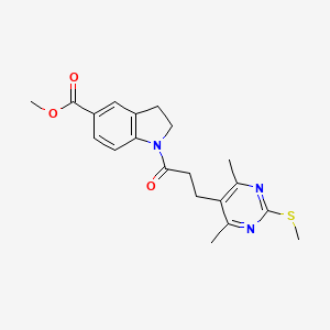 methyl 1-{3-[4,6-dimethyl-2-(methylsulfanyl)pyrimidin-5-yl]propanoyl}-2,3-dihydro-1H-indole-5-carboxylate