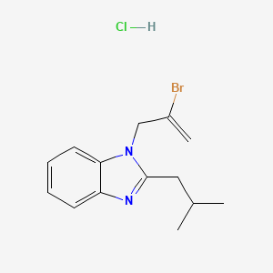 molecular formula C14H18BrClN2 B2363464 1-(2-bromoallyl)-2-isobutyl-1H-benzo[d]imidazole hydrochloride CAS No. 1216546-54-1