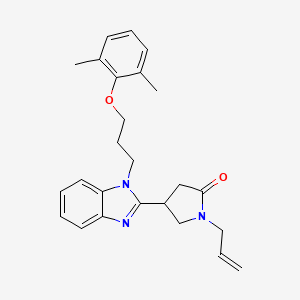 molecular formula C25H29N3O2 B2363465 1-allyl-4-(1-(3-(2,6-dimethylphenoxy)propyl)-1H-benzo[d]imidazol-2-yl)pyrrolidin-2-one CAS No. 878692-68-3