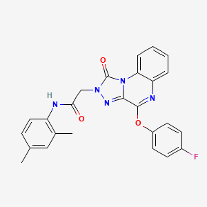 molecular formula C25H20FN5O3 B2363467 N-(2,4-dimethylphenyl)-2-[4-(4-fluorophenoxy)-1-oxo[1,2,4]triazolo[4,3-a]quinoxalin-2(1H)-yl]acetamide CAS No. 1189996-60-8