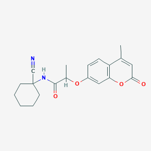 molecular formula C20H22N2O4 B2363469 N-(1-cyanocyclohexyl)-2-(4-methyl-2-oxochromen-7-yl)oxypropanamide CAS No. 875471-95-7