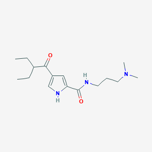 molecular formula C16H27N3O2 B2363478 N-[3-(二甲氨基)丙基]-4-(2-乙基丁酰基)-1H-吡咯-2-甲酰胺 CAS No. 478259-82-4