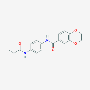 molecular formula C19H20N2O4 B236348 N-[4-(isobutyrylamino)phenyl]-2,3-dihydro-1,4-benzodioxine-6-carboxamide 