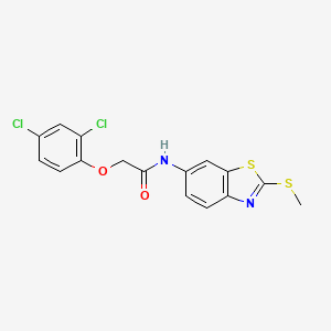 molecular formula C16H12Cl2N2O2S2 B2363492 2-(2,4-dichlorophenoxy)-N-(2-(methylthio)benzo[d]thiazol-6-yl)acetamide CAS No. 136019-74-4