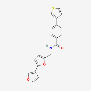 molecular formula C20H15NO3S B2363521 N-([2,3'-联呋喃]-5-基甲基)-4-(噻吩-3-基)苯甲酰胺 CAS No. 2034442-28-7