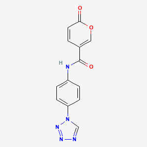 N-(4-(1H-tetrazol-1-yl)phenyl)-2-oxo-2H-pyran-5-carboxamide