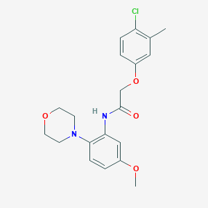 molecular formula C20H23ClN2O4 B236355 2-(4-chloro-3-methylphenoxy)-N-[5-methoxy-2-(4-morpholinyl)phenyl]acetamide 