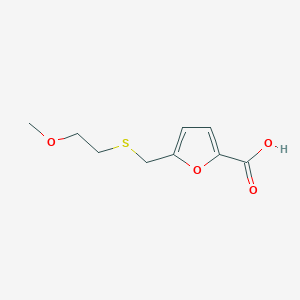 molecular formula C9H12O4S B2363551 5-(2-甲氧基乙基硫烷基甲基)呋喃-2-羧酸 CAS No. 1156594-78-3