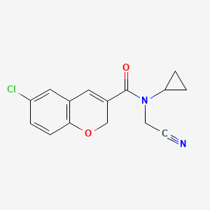 molecular formula C15H13ClN2O2 B2363555 6-氯-N-(氰甲基)-N-环丙基-2H-苯并色烯-3-甲酰胺 CAS No. 2193794-15-7