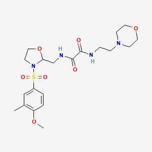 N1-((3-((4-methoxy-3-methylphenyl)sulfonyl)oxazolidin-2-yl)methyl)-N2-(2-morpholinoethyl)oxalamide