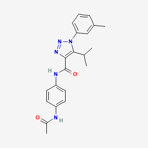N-[4-(acetylamino)phenyl]-1-(3-methylphenyl)-5-(propan-2-yl)-1H-1,2,3-triazole-4-carboxamide