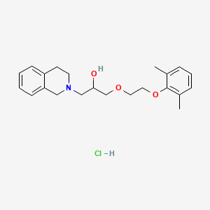 molecular formula C22H30ClNO3 B2363564 1-(3,4-dihydroisoquinolin-2(1H)-yl)-3-(2-(2,6-dimethylphenoxy)ethoxy)propan-2-ol hydrochloride CAS No. 1049784-39-5