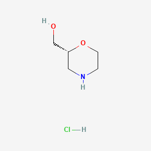 molecular formula C5H12ClNO2 B2363568 (R)-Morpholin-2-ylmethanol hydrochloride CAS No. 1436436-17-7; 156925-22-3