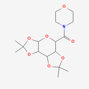 molecular formula C16H25NO7 B2363590 morpholino(2,2,7,7-tetramethyltetrahydro-3aH-bis([1,3]dioxolo)[4,5-b:4',5'-d]pyran-5-yl)methanone CAS No. 1174161-43-3