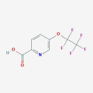 molecular formula C8H4F5NO3 B2363615 5-(1,1,2,2,2-Pentafluoroethoxy)pyridine-2-carboxylic acid CAS No. 2305255-54-1