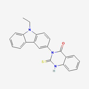 molecular formula C22H17N3OS B2363617 3-(9-ethyl-9H-carbazol-3-yl)-2-sulfanyl-3,4-dihydroquinazolin-4-one CAS No. 438030-15-0