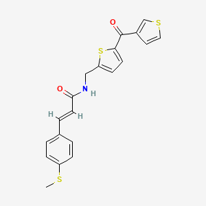 (E)-3-(4-(methylthio)phenyl)-N-((5-(thiophene-3-carbonyl)thiophen-2-yl)methyl)acrylamide