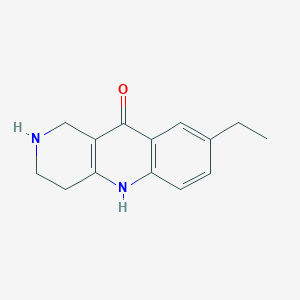 molecular formula C14H16N2O B2363625 8-etil-1,3,4,5-tetrahidrobenzo[b]-1,6-naftiridin-10(2H)-ona CAS No. 1338653-48-7