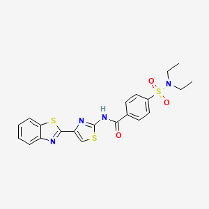 N-[4-(1,3-benzothiazol-2-yl)-1,3-thiazol-2-yl]-4-(diethylsulfamoyl)benzamide