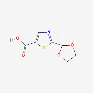 2-(2-Methyl-1,3-dioxolan-2-yl)-1,3-thiazole-5-carboxylic acid