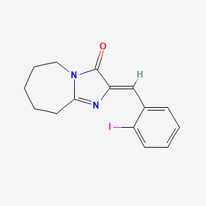 molecular formula C15H15IN2O B2363639 (Z)-2-(2-iodobenzylidene)-6,7,8,9-tetrahydro-2H-imidazo[1,2-a]azepin-3(5H)-one CAS No. 306736-81-2