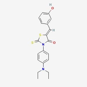(5Z)-3-[4-(diethylamino)phenyl]-5-[(3-hydroxyphenyl)methylidene]-2-sulfanylidene-1,3-thiazolidin-4-one