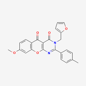 3-(furan-2-ylmethyl)-8-methoxy-2-(p-tolyl)-3H-chromeno[2,3-d]pyrimidine-4,5-dione