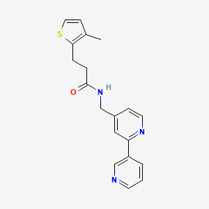 molecular formula C19H19N3OS B2363649 N-([2,3'-联吡啶]-4-基甲基)-3-(3-甲基噻吩-2-基)丙酰胺 CAS No. 1903408-93-4