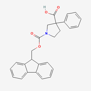 molecular formula C26H23NO4 B2363657 1-{[(9H-芴-9-基)甲氧基]羰基}-3-苯基吡咯烷-3-羧酸 CAS No. 2138371-99-8