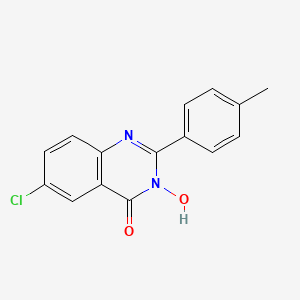 molecular formula C15H11ClN2O2 B2363676 6-chloro-3-hydroxy-2-(4-methylphenyl)-4(3H)-quinazolinone CAS No. 338412-59-2