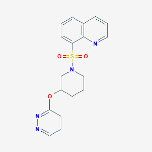 8-((3-(Pyridazin-3-yloxy)piperidin-1-yl)sulfonyl)quinoline