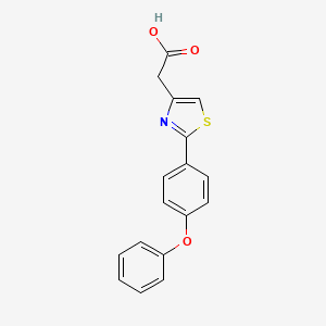 molecular formula C17H13NO3S B2363687 2-[2-(4-Phenoxyphenyl)-1,3-thiazol-4-yl]acetic acid CAS No. 938141-38-9