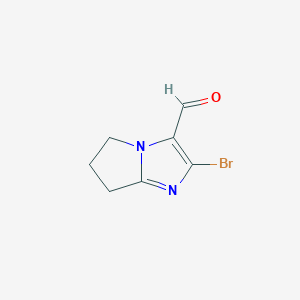 molecular formula C7H7BrN2O B2363688 2-Bromo-6,7-dihydro-5H-pyrrolo[1,2-a]imidazole-3-carbaldehyde CAS No. 1482452-75-4
