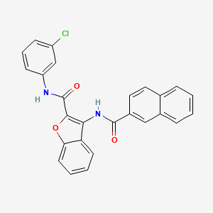 molecular formula C26H17ClN2O3 B2363692 3-(2-naphthamido)-N-(3-chlorophenyl)benzofuran-2-carboxamide CAS No. 888437-52-3