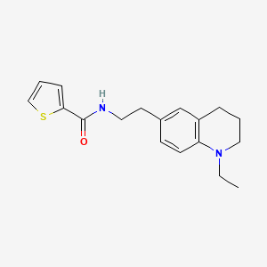 molecular formula C18H22N2OS B2363694 N-(2-(1-乙基-1,2,3,4-四氢喹啉-6-基)乙基)噻吩-2-甲酰胺 CAS No. 955528-48-0