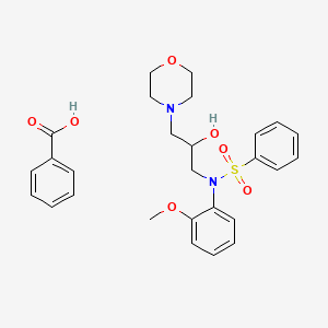 N-(2-hydroxy-3-morpholinopropyl)-N-(2-methoxyphenyl)benzenesulfonamide benzoate