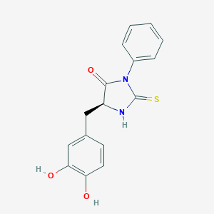 molecular formula C16H14N2O3S B236370 Phenylthiohydantoin-3,4-dihydroxyphenylalanine CAS No. 132828-63-8