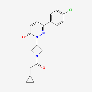 6-(4-Chlorophenyl)-2-[1-(2-cyclopropylacetyl)azetidin-3-yl]pyridazin-3-one