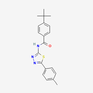 molecular formula C20H21N3OS B2363708 4-tert-butyl-N-[5-(4-methylphenyl)-1,3,4-thiadiazol-2-yl]benzamide CAS No. 391227-20-6