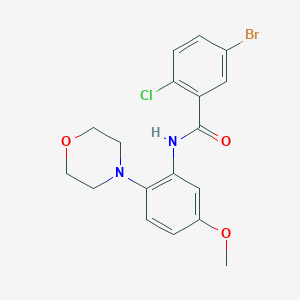5-bromo-2-chloro-N-[5-methoxy-2-(4-morpholinyl)phenyl]benzamide