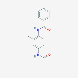 molecular formula C19H22N2O2 B236374 N-{4-[(2,2-dimethylpropanoyl)amino]-2-methylphenyl}benzamide 
