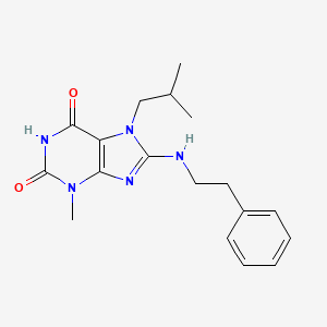 7-isobutyl-3-methyl-8-(phenethylamino)-1H-purine-2,6(3H,7H)-dione