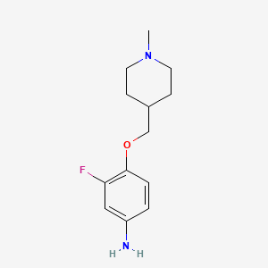 3-Fluoro-4-[(1-methylpiperidin-4-yl)methoxy]aniline