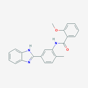 molecular formula C22H19N3O2 B236379 N-[5-(1H-benzimidazol-2-yl)-2-methylphenyl]-2-methoxybenzamide 
