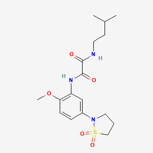molecular formula C17H25N3O5S B2363797 N1-(5-(1,1-二氧化异噻唑烷-2-基)-2-甲氧基苯基)-N2-异戊基草酰胺 CAS No. 1105228-94-1